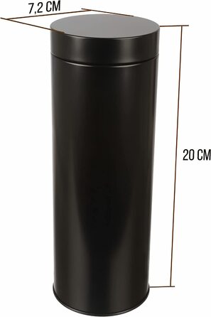 Набір з 2 круглих металевих банок Dosenritter для кавових капсул, чаю Earl Grey, 200 г, герметичні, 20×7 см, також для зберігання протеїну, цукру або спецій