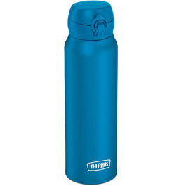 Термос-пляшка Thermos Ultralight 0,75 л, нержавіюча сталь, для води, чаю, напоїв, зберігає тепло 10 годин/холод 20 годин, герметична, без чохла, колір Azure Water Mat
