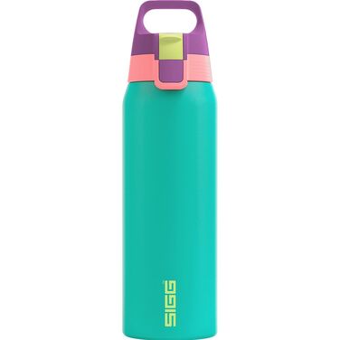 Спортивна пляшка для води Sigg Shield ONE з нержавіючої сталі для газованих напоїв, герметична, BPA-free, 0.75 л (Reef, Multicolor)