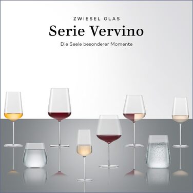 Бокали для білого вина Zwiesel Glas Vervino Riesling, 2 шт., тритан-кристал, німецьке виробництво, підходять для миття в посудомийній машині