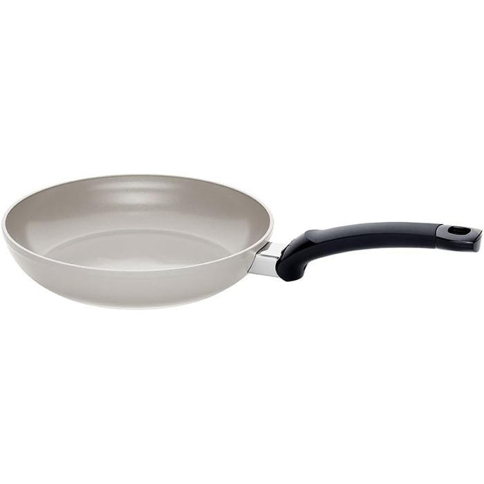 Набір сковорідок Fissler Ceratal Comfort & Classic (4 предмети), керамічне антипригарне покриття, для індукційних плит, 24 та 28 см, з 2 скляними кришками, сірий
