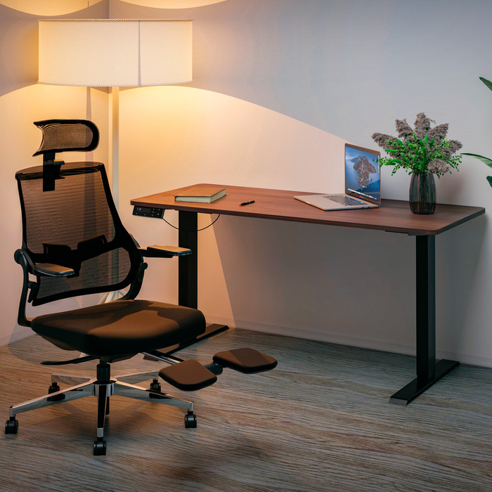 Стіл Mealux PowerDesk Duo XL Walnut (арт. EVO-252 Duo Walnut/B)