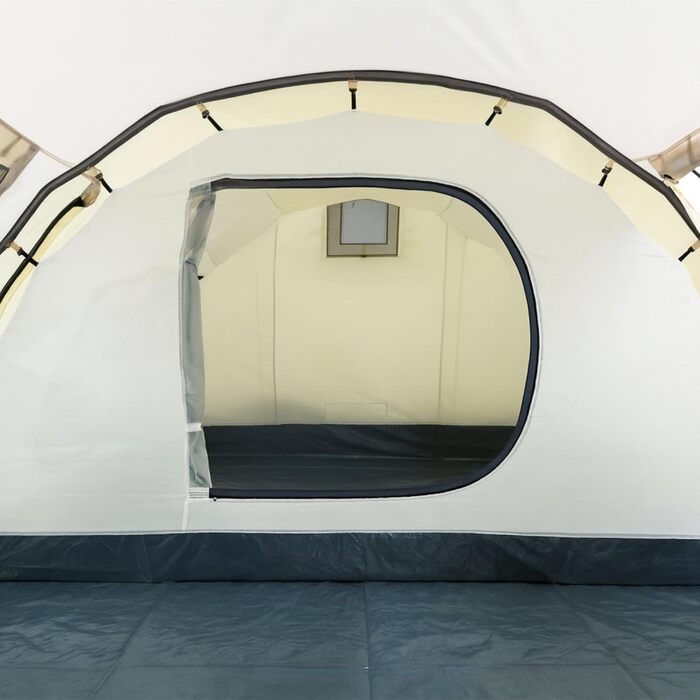 Сімейний намет CampFeuer Zelt Super+ на 4 особи: великий тунельний намет з 2 входами, тамбуром та водонепроникністю 3000 мм (Пісочний/Чорний)