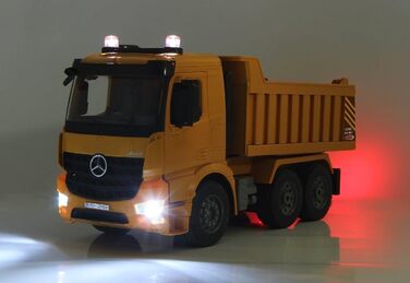 Екскаватор-самоскид JAMARA Mercedes-Benz Arocs 2.4 GHz з дистанційним керуванням, звук двигуна, світлодіоди, повний привід