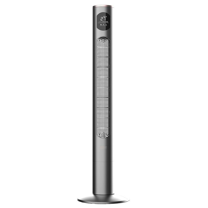 Вентилятор вежа Cecotec EnergySilence 9090 Skyline Ionic 119 см, 45 Вт, з іонізатором, LED сенсорним екраном, пультом ДУ, 3 режими, таймер 12 год, коливання 70°, сірий