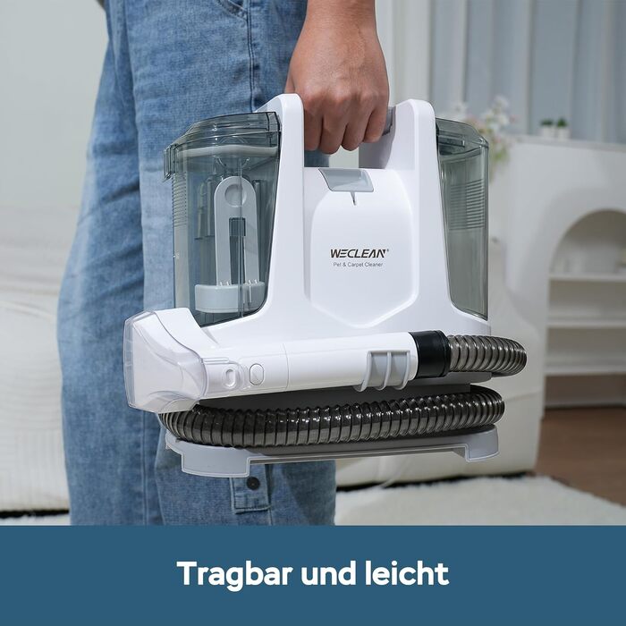 WECLEAN C3 - Миючий пилосос, 600W, 18Kpa, для килимів, диванів, вікон, дзеркал, авто, чорний/рожевий