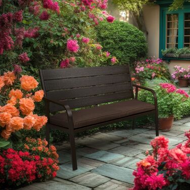 Лавка для саду Relaxdays з подушкою