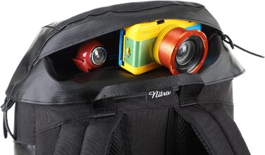 Рюкзак Nitro Daypacker 32 л чорний, ретро, з м'яким відділенням для ноутбука, міський, для школи і туризму