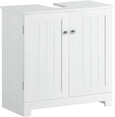 Тумба під умивальник SoBuy BZR18-W, біла, для ванної, 60x60x29 см
