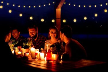 Світлодіодна гірлянда XXL 180 LED, теплий білий, 17,9 м, IP44, для дому та саду, електрична, для свят та декору