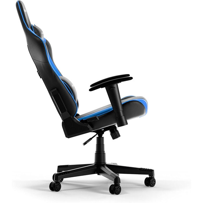 Ігрове крісло DXRacer PRINCE L чорне та синє, оригінал, PVC шкіра