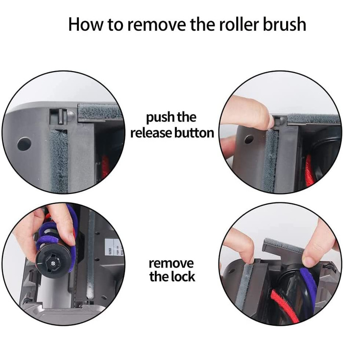 Електрощітка для пилососа Dyson V7/V8/V10/V11/V15 з підсвіткою, для твердих підлог і килимів з коротким ворсом