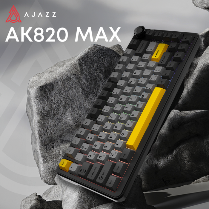 Клавіатура механічна бездротова Ajazz AK820 MAX PLUS Daydream Switch RGB Wireless/BT/USB Black