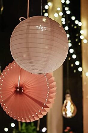 Світлодіодний ліхтар Hellum для вулиці, білий нейлоновий ліхтар з дистанційним керуванням, тепле біле світло, димер, водонепроникний, підвісна лампа 3x30 см з підводним підсвічуванням на батарейках, для вечірок і весіль, 3 ліхтарі, 1 пульт