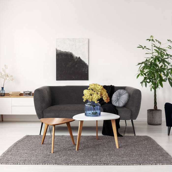 Диван для відпочинку HAYRIVER, тканина сірого кольору, hjh LIVING