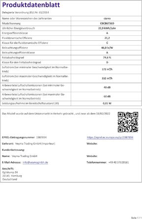 Похила витяжка для кухні CIARRA CBCB6750, 60 см, чорно-срібляста, продуктивність 350 м³/год, 3 швидкості, режим рециркуляції та відведення, настінний монтаж