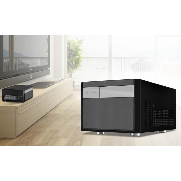 Комп'ютерний корпус SilverStone SST-SG11B Sugo Micro ATX Cube, чорний