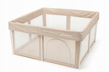 Дитяче манеж-кожунок Primabobo TINA, складаний туристичний, великий (126x126 см), бежевий