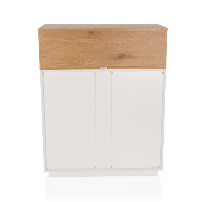 Комод MELMO K 80x40x100 см 3 шухляди білий/дуб hjh LIVING