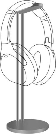 Підставка для навушників Geekria, сумісна з Bose QC25/QC35, Sony WH-1000XM4/WH-1000XM3, ATH, AKG, JBL, тримач для гарнітури, сірий