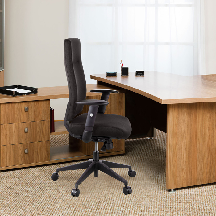 Офісне крісло / поворотне крісло PRO-TEC 300 тканина чорний hjh OFFICE