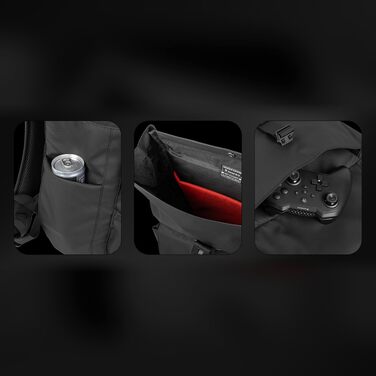 Рюкзак для ноутбука Genesis Pallad 550, 17.3 дюйма, 24 л, 19 кишень, чорний
