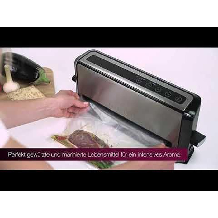 ProfiCook PC-VK 1080 Вакуумний пакувальник з насосом для Sous Vide | 12 л/хв, нержавіюча сталь, 10 пакетів
