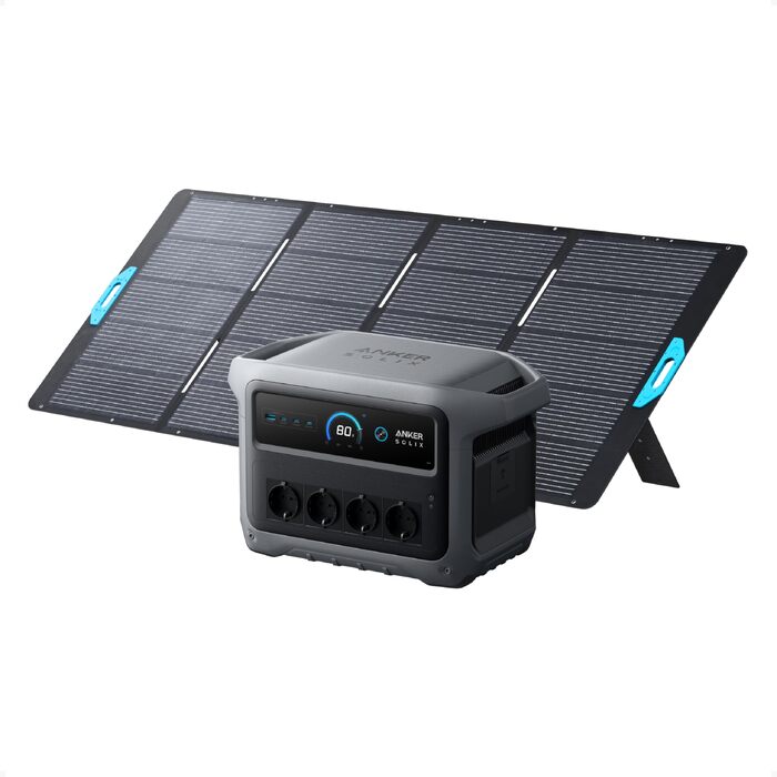 Портативна електростанція Anker SOLIX 2000W, сонячний генератор 1024Wh LiFePO₄, швидка зарядка за 49 хв, для кемпінгу та резервного живлення