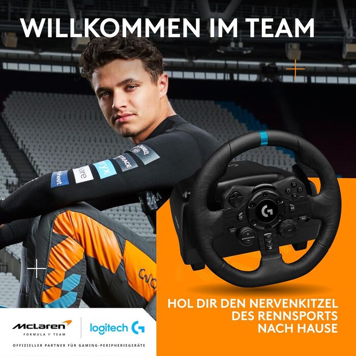 Logitech G923 Racing Wheel: Гоночне кермо для PS5, PS4, PC, Mac - Чорне. TRUEFORCE, 1000Hz, Подвійне зчеплення