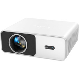 Smart проєктор TOPTRO 4K для домашнього кінотеатру з Dolby Audio, WiFi 6, Bluetooth, автофокусом та корекцією трапеції. Підтримка Netflix, HDR10, FHD 1080P, 1000 ANSI люмен, білий
