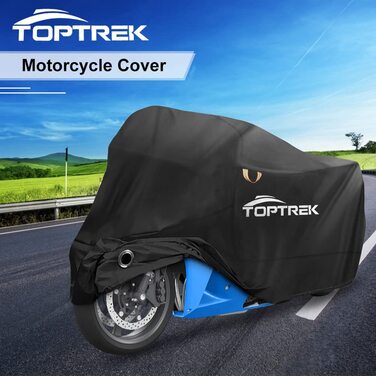 Водонепроникний чохол для мотоцикла XXL Toptrek, зимовий, з отвором для замка, для Harley-Davidson, Honda, Suzuki, Kawasaki, 245x105x125 см