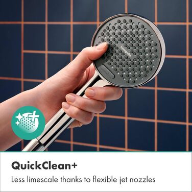 Душова лійка Hansgrohe Activera Select S EcoSmart (8 л/хв) з 2 режимами струменя, антивапняним покриттям, хром, 28033000
