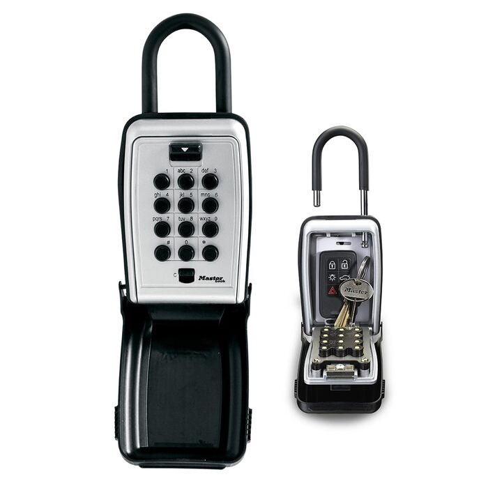Сейф для ключів Master Lock з кнопковим кодом для зовнішнього встановлення, металевий кейс (11.7 x 7.9 x 5.2 см)