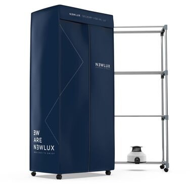 Портативний електричний сушарка для білизни Newlux Secadry (1200W) з UV-дезінфекцією, місткість 15 кг, 4 режими, синій