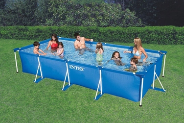 Каркасний прямокутний садовий басейн Intex 450x220x84 см, арт. 28273