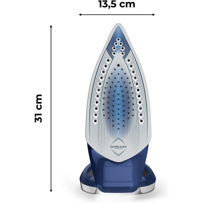 Праска Calor Ultragliss Anti-Calc Plus, синьо-срібляста, 250 г/хв, парова, система захисту від накипу