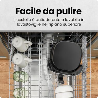 Аерофритюрниця Chefman 3.75L з технологією Hi-Fry, сенсорне керування, антипригарне покриття, чорна