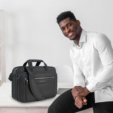 Сумка для ноутбука VANKEAN Premium Briefcase, чохол для ноутбука до 15.6 дюймів, чорно-синя