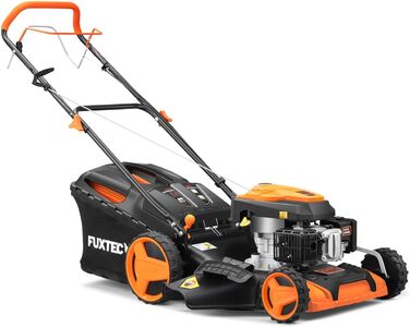 Бензокоса FUXTEC 4в1 FX-RM5196 з Edge-Cut: газонокосарка, 51 см, самохідна, 96 см3, великі колеса, 60л травосбірник