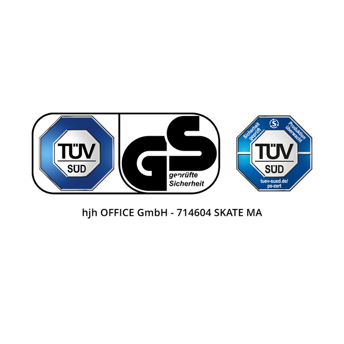 Офісне крісло / поворотне крісло SKATE MA сітка / тканина чорна hjh OFFICE