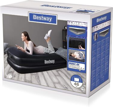 Надувний матрац Bestway Aeroluxe Queensize з вбудованим електронасосом (191x97x46 см)