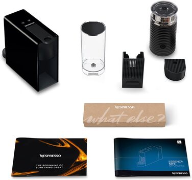 Кавомашина Nespresso Essenza Mini Krups чорна, 19 бар, капсульна, 0.6л, енергозбереження, XN1108