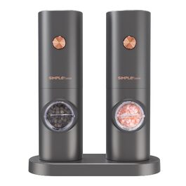 Електричний набір млинків для солі та перцю SIMPLETASTE, USB-аккумуляторні, керамічний механізм помолу, 2 шт.