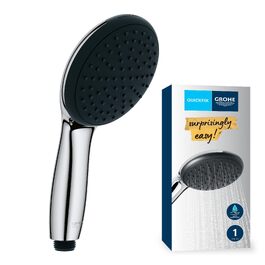 Душовий набір GROHE Vitalio 110: ручна лійка з шлангом 1,5м, економна (8 л/хв), універсальне підключення, хром, 26720001