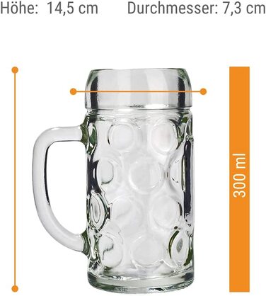 Набір пивних кружок Stölzle Lausitz ISAR, 6 шт., 0.3 л, Soda Lime скло, придатні для миття в посудомийній машині