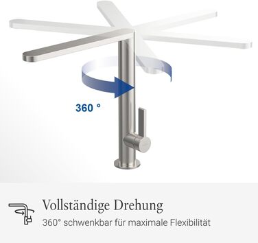 Кухонний змішувач Villeroy & Boch Finera, висота 251 мм, масивна нержавіюча сталь, круглий