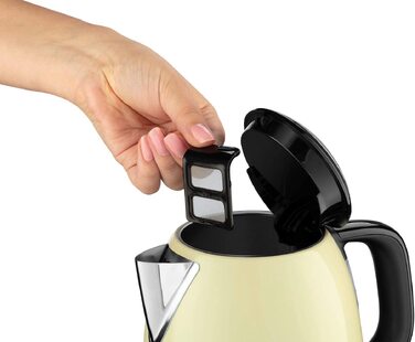 Електричний чайник Russell Hobbs Colours+ Edelstahl 1.0л, 2400Вт, з фільтром від накипу та індикатором рівня води, колір крем (24994-70)