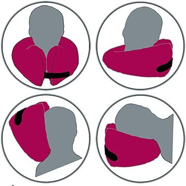 Подушка для подорожей SANDINI TravelFix Slim, плюш, ергономічна підтримка, з чохлом, зебра, преміум якість, зроблено в ЄС