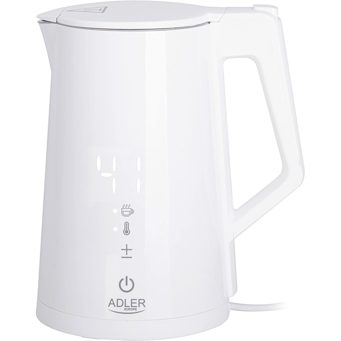 Електрочайник ADLER AD 1345W, 1.7 л, білий, 2200 Вт