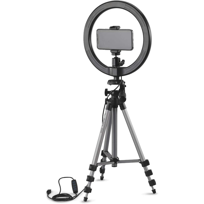 Стійка для влогінгу Cullmann Alpha 1000, LED-кільце, Bluetooth, 134 см, 1 кг, чорна